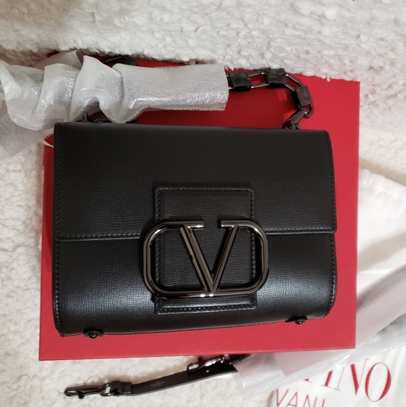 Valentino Garavani Stud Sign Leather Shoulder Bag - Picture 3 of 12